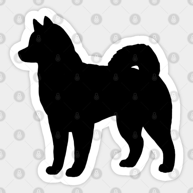 Alaskan Malamute Silhouette Sticker by Coffee Squirrel